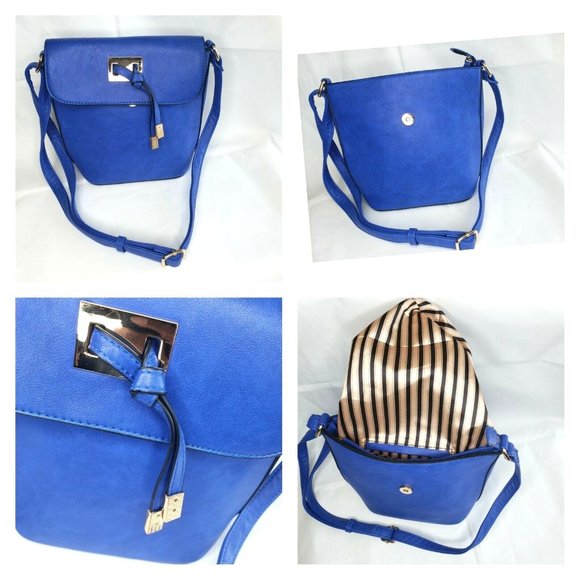Blue Women Designer Adjustable Strap Purse - Picture 12 of 12